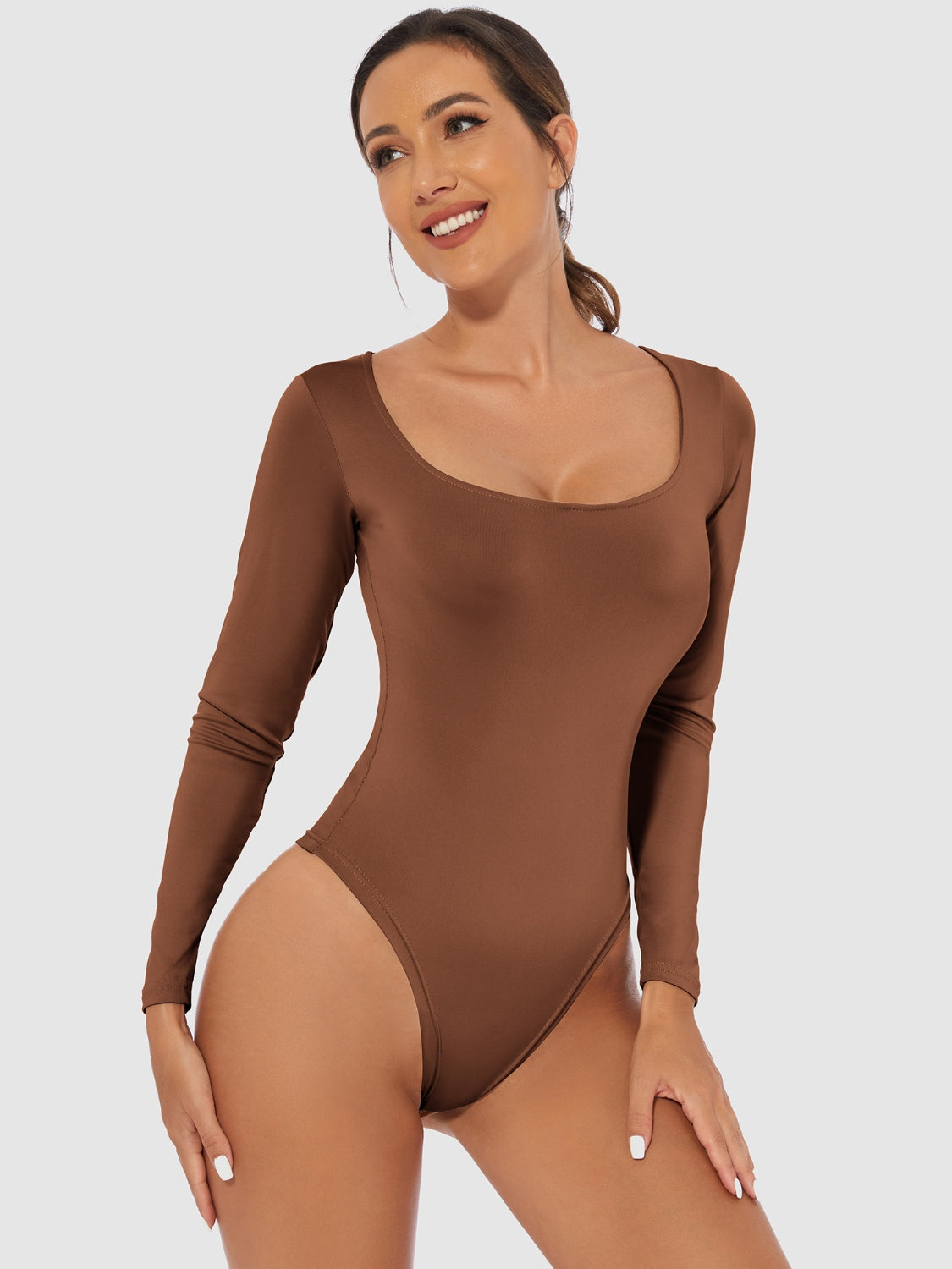 Valenzora | Full Size Crew Long Sleeve Bodysuit