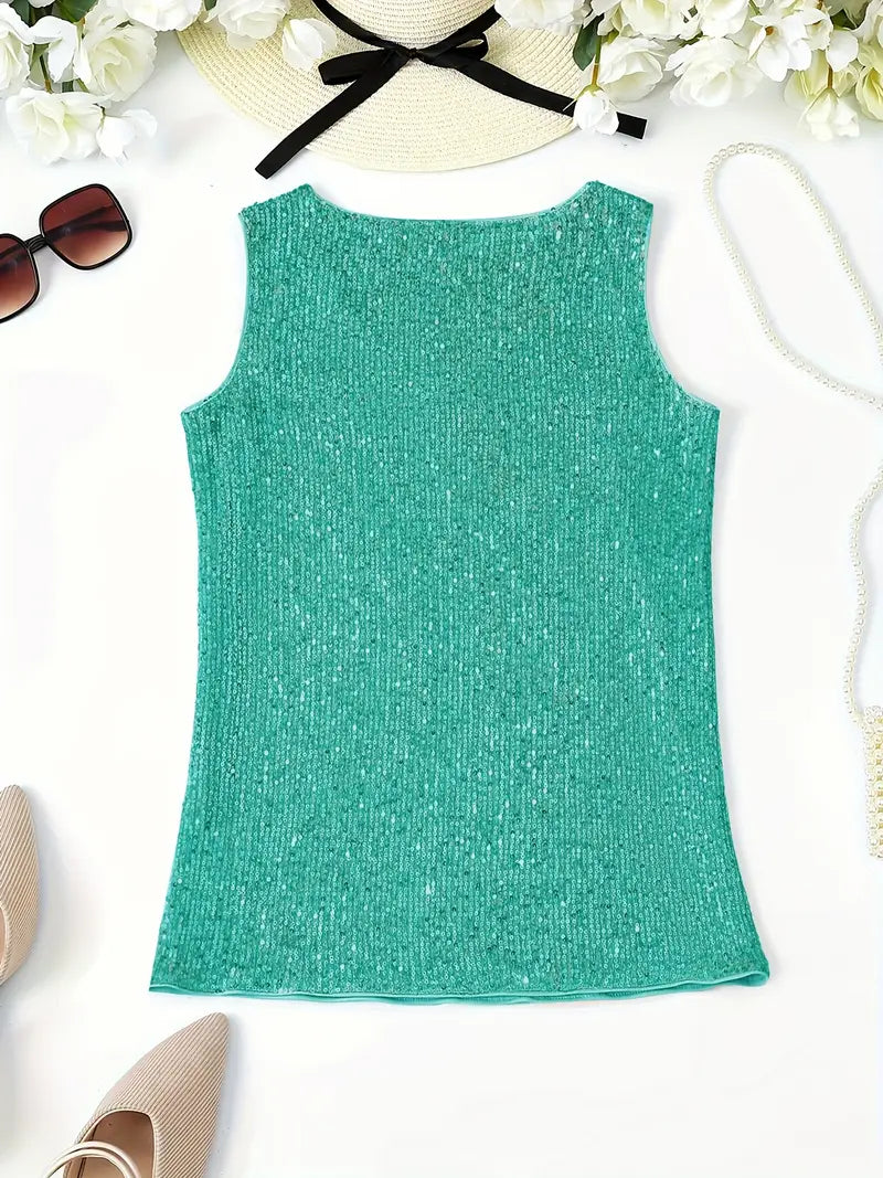 Valenzora | Elegantes, ärmelloses Top mit Pailletten