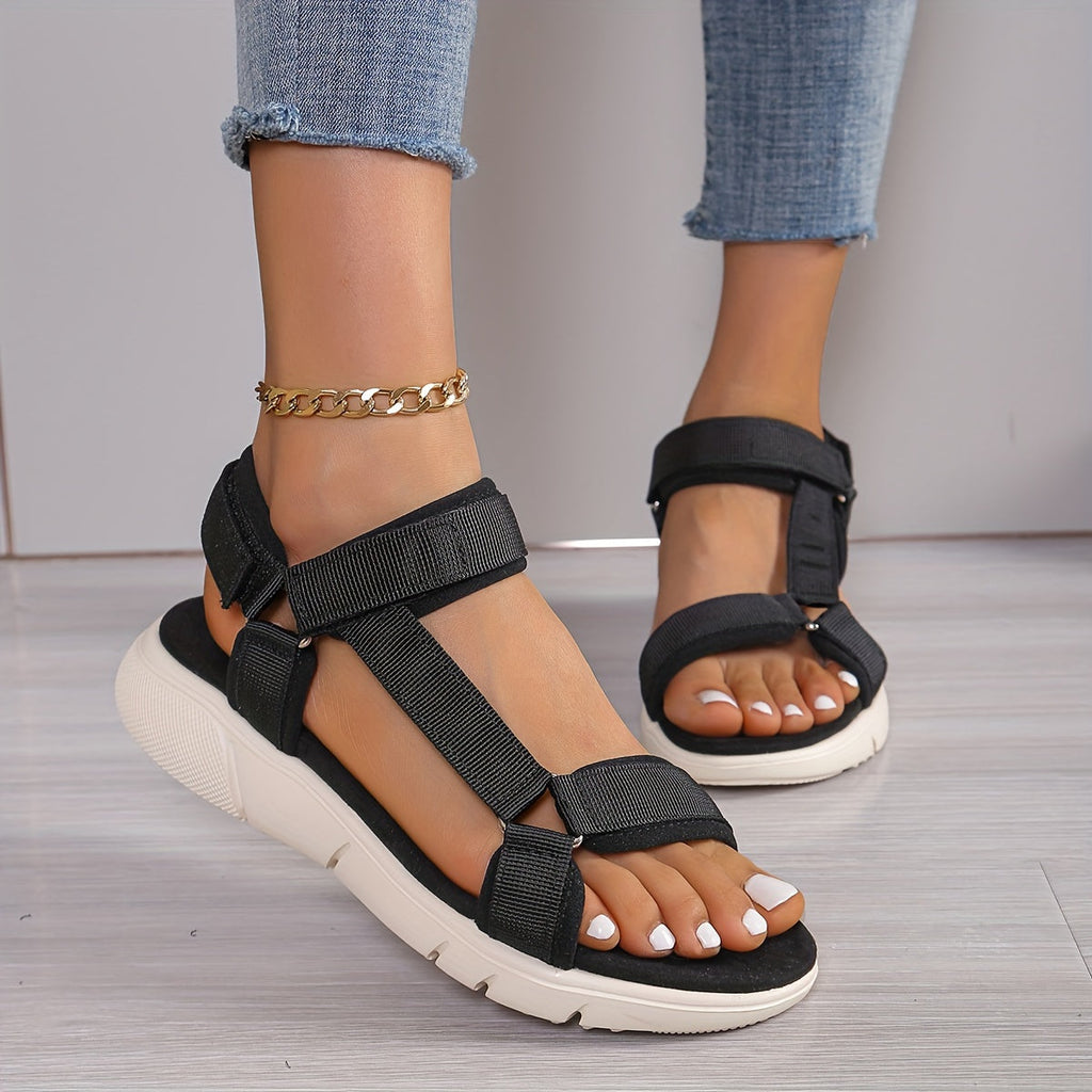 Valenzora | Damen-Sandalen: Colour-Block, rutschfest, elegant, leicht, Outdoor, Sommer