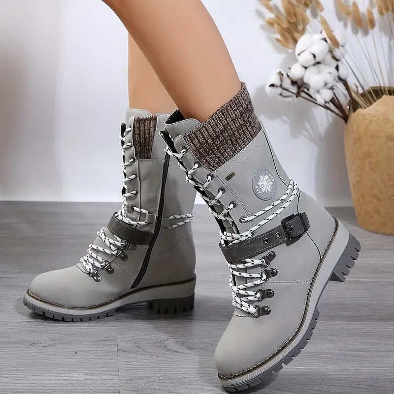 – Trendige Winterstiefel mit wadenhohem Schaft