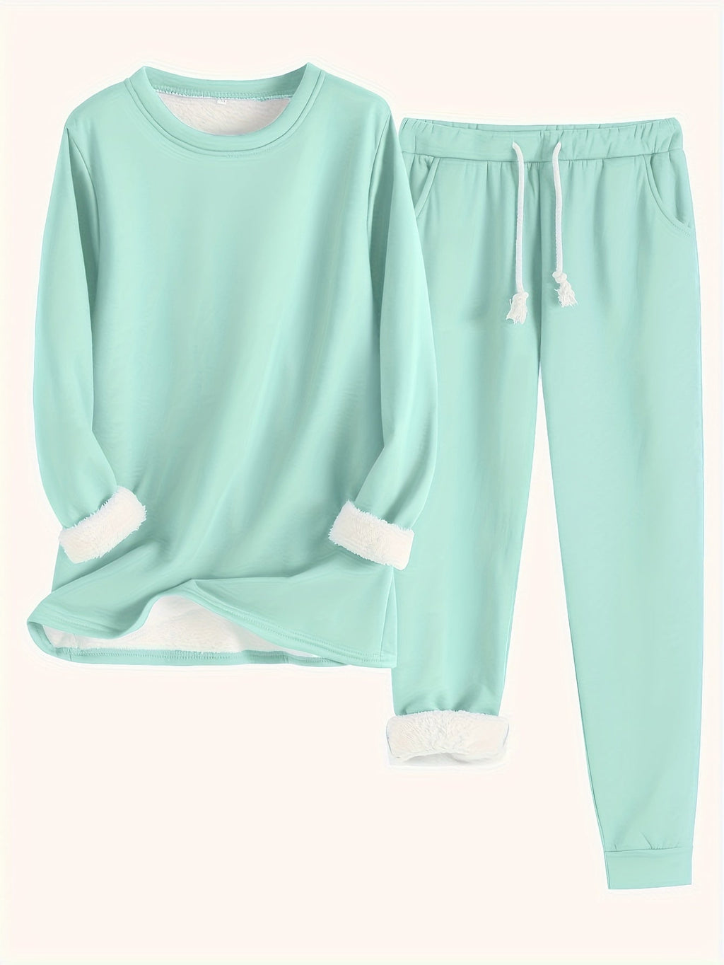 Valenzora | Stylisches Winter-Casual Thermo-Sweatshirt und Jogginghosen-Set für Damen