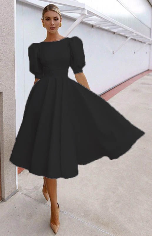 Valenzora | Mode Einfarbig Figurbetontes Sexy Maxikleid mit Großem Schwung