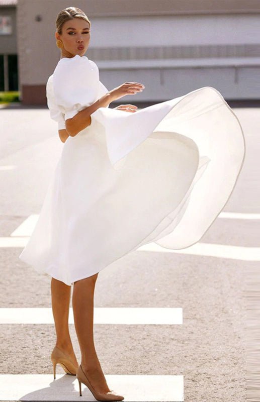 Valenzora | Mode Einfarbig Figurbetontes Sexy Maxikleid mit Großem Schwung