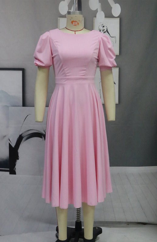 Valenzora | Mode Einfarbig Figurbetontes Sexy Maxikleid mit Großem Schwung