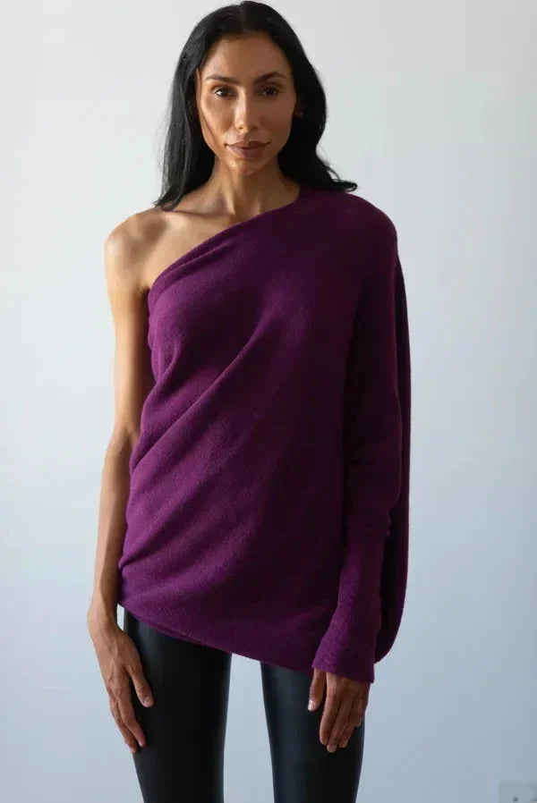 Valenzora | Asymmetrisch drapierter Pullover