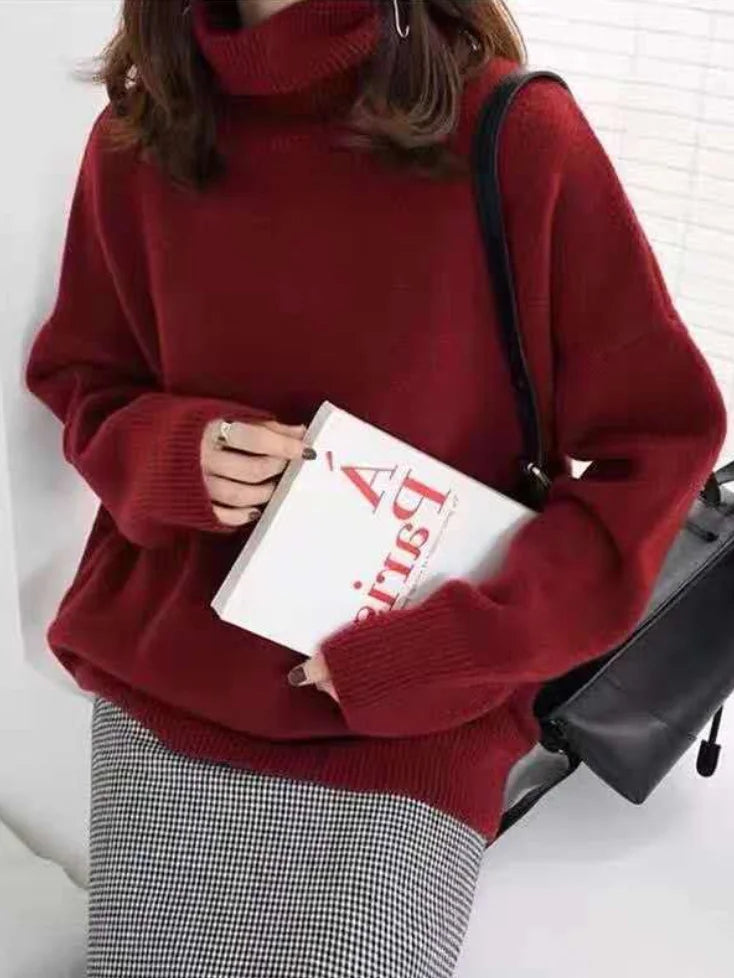 Valenzora | Casual cardigan roll-neck sweater for women