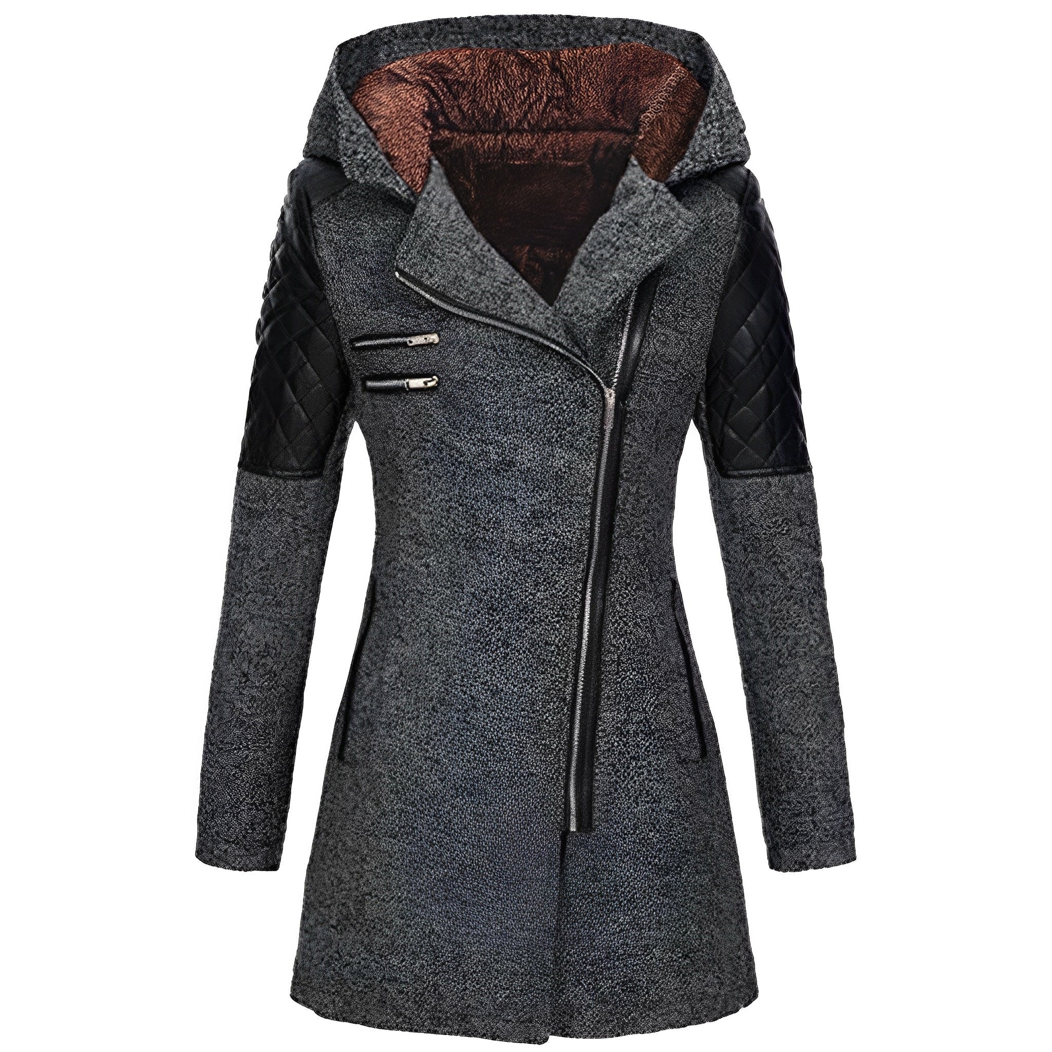 Valenzora | Winter Woll Trenchcoat mit Kapuze
