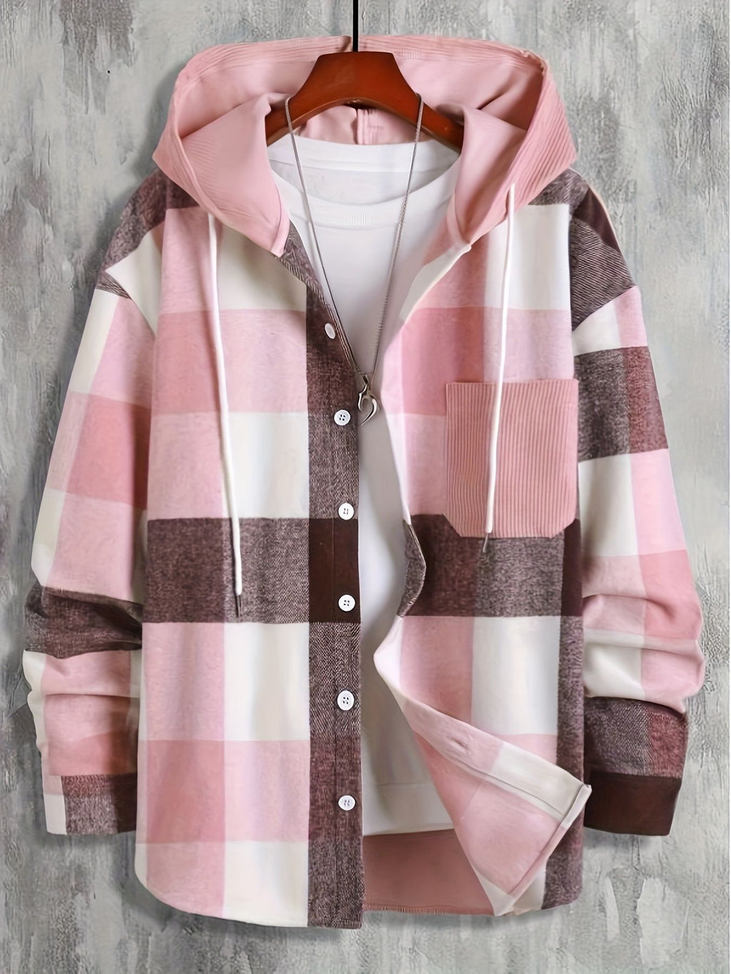 Valenzora | Relax Fit Flannel Shirt with Hood