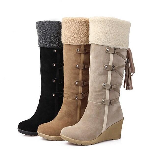 Valenzora - Stylish women's high snow boots with lace-up design