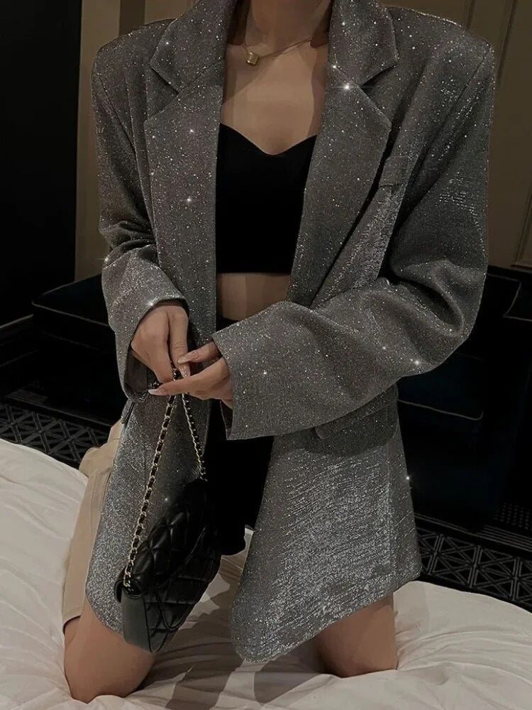 Valenzora Glitter Blazer Jacket