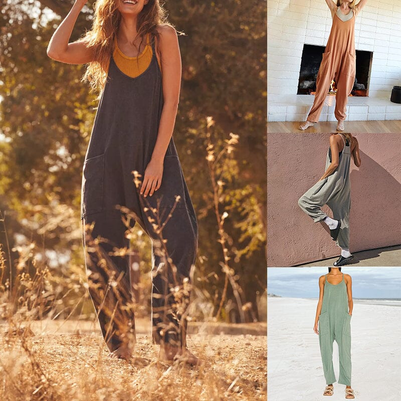 Valenzora | Ärmelloser Jumpsuit mit weitem Bein für Damen