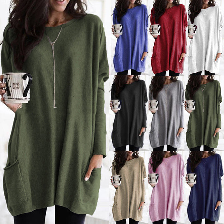 Valenzora - Women's relaxed fit pocket tunic for everyday comfort