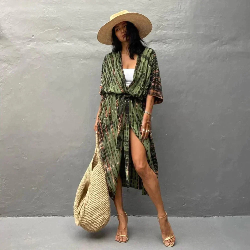 Valenzora | Elegantes Kimonokleid im Boho-Stil
