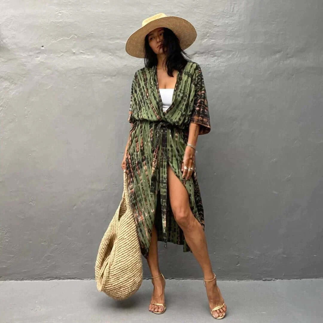 Valenzora | Stylish Kimono Olive Green