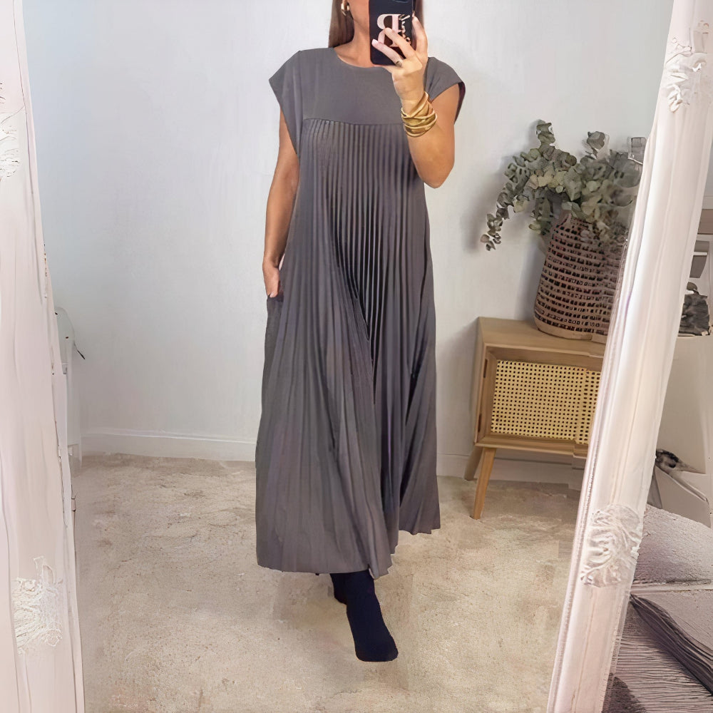 Valenzora | Elegantes, plissiertes Sommerkleid mit schmeichelhafter Passform