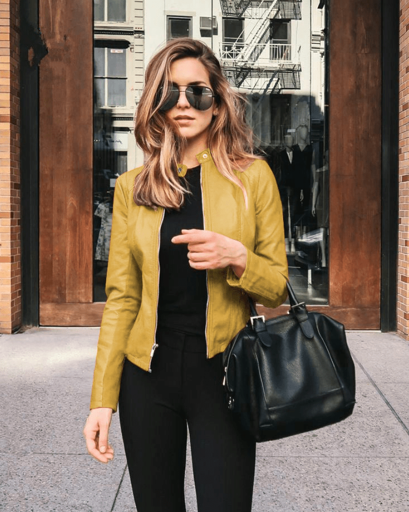 Valenzora | Damen Slim Fit Lederjacke, perfekt für den Herbst, trendy & lässig