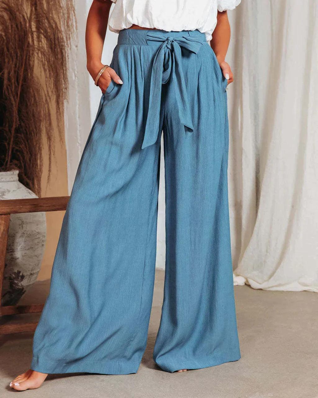 Valenzora | Luftige Leinenhose mit weitem Schnitt für Damen