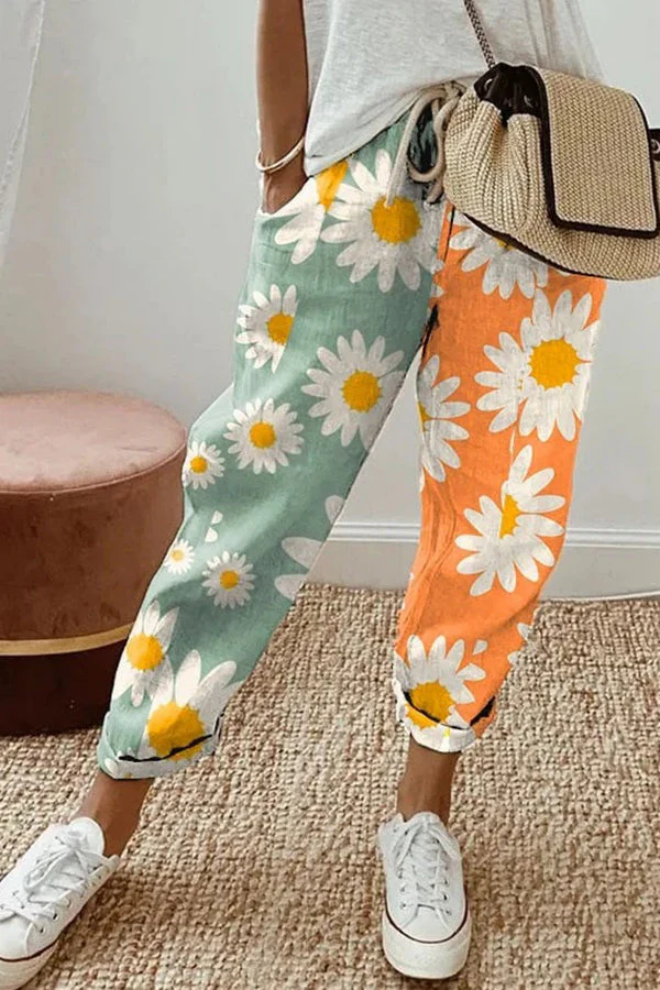 Valenzora | Lässig Unique Printed Button Pocket Pants