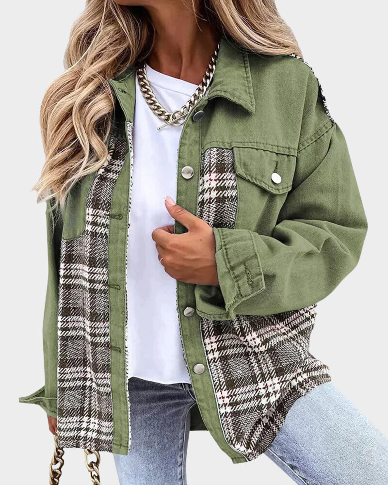 Valenzora | Retro Jeansjacke für Damen - Modische Jeansjacke