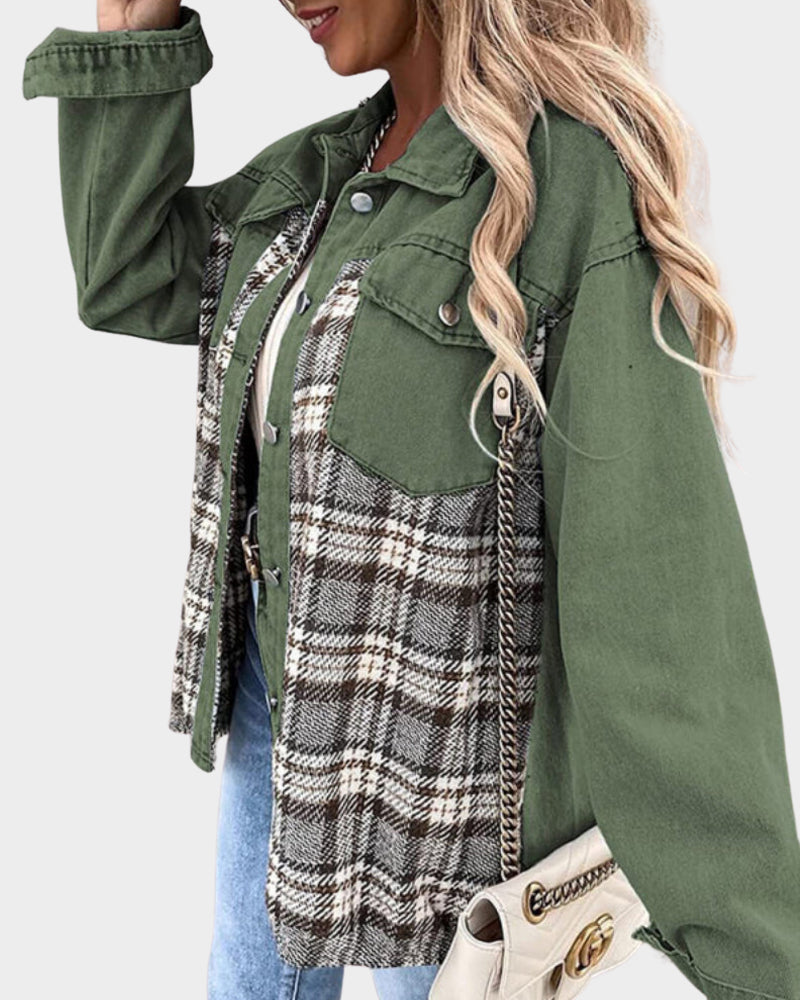Valenzora | Retro Jeansjacke für Damen - Modische Jeansjacke