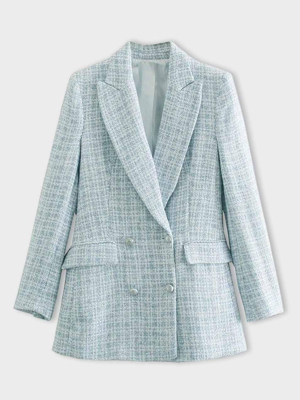 maßgeschneiderter Damenblazer in Hellblau