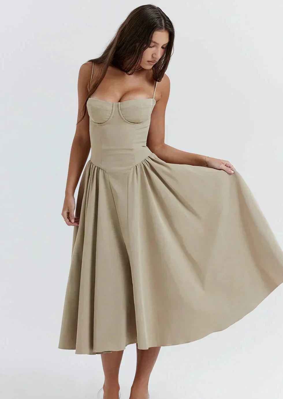 Dress with corset
