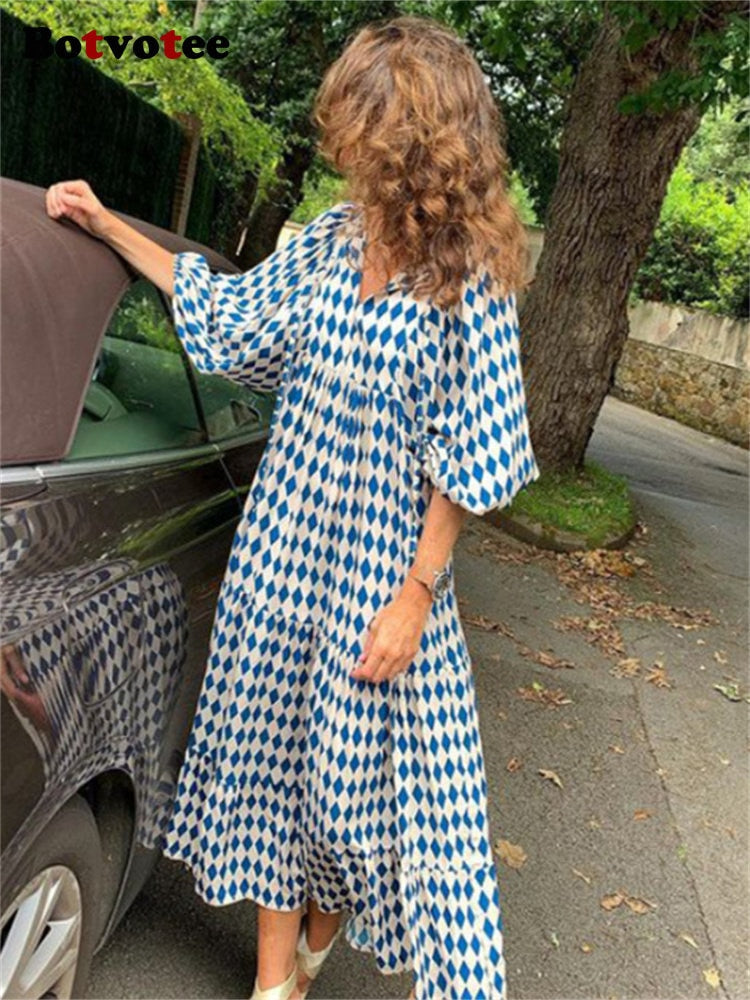 Valenzora | Retro Print Dress