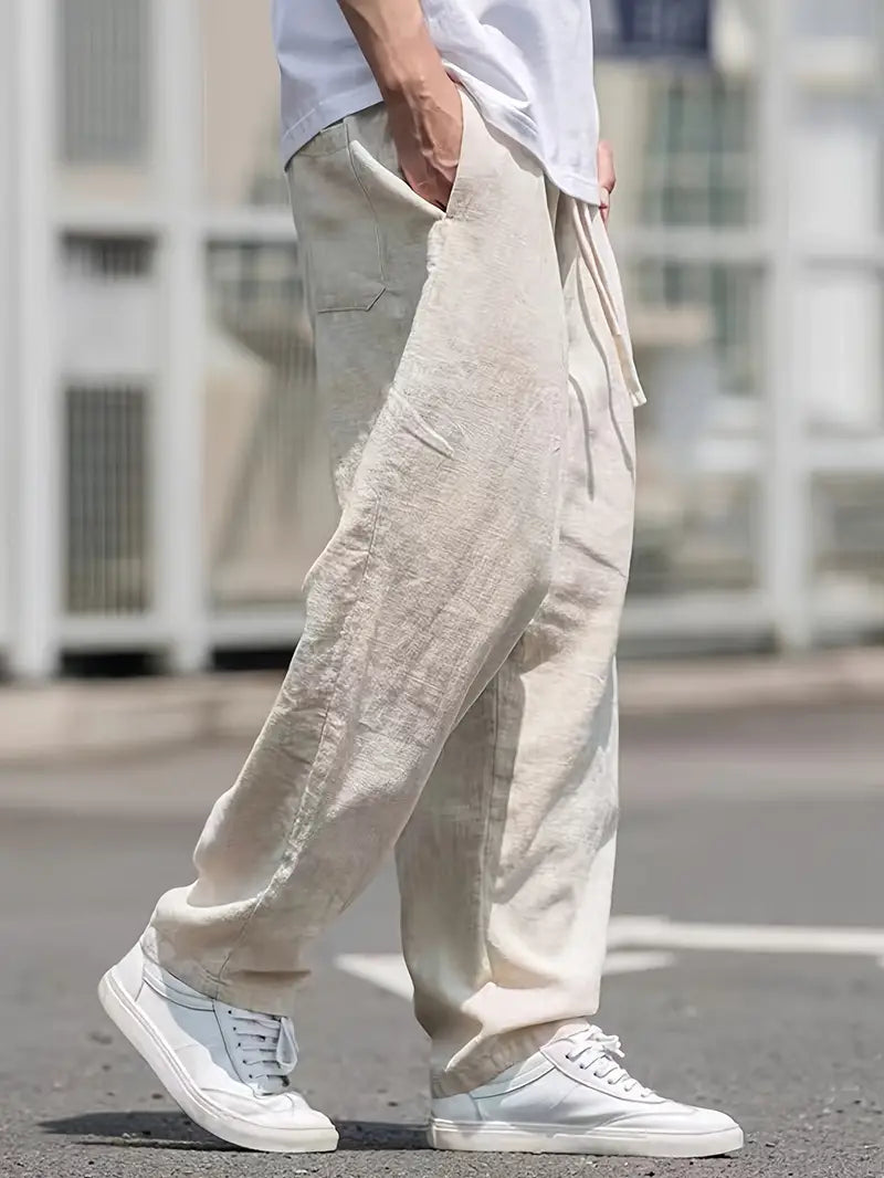 Valenzora | Baggy linen trousers, airy summer trousers with soft wearing comfort