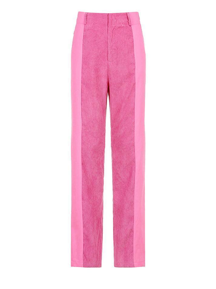 Valenzora | High-Waisted Y2K Cord-Hose mit weitem Bein