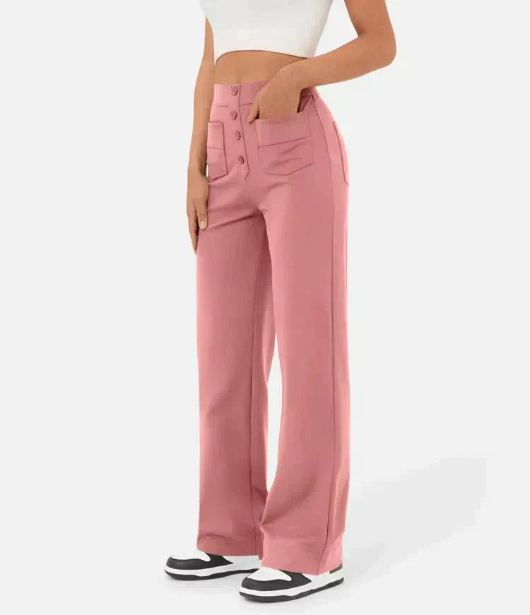 Valenzora | Women's Elastic High-Waisted Casual Trousers