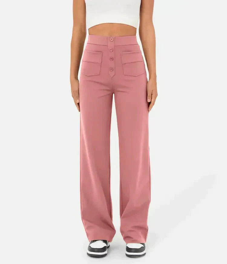 Valenzora | Women's Elastic High-Waisted Casual Trousers
