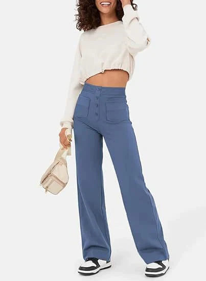 Valenzora | Elastic high-waisted casual trousers for women