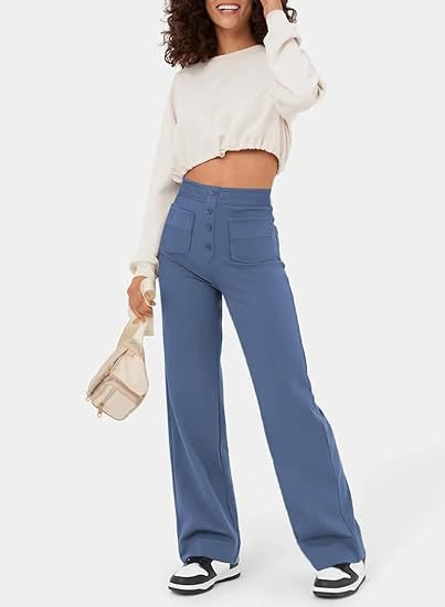Valenzora | Women's Elastic High-Waisted Casual Trousers