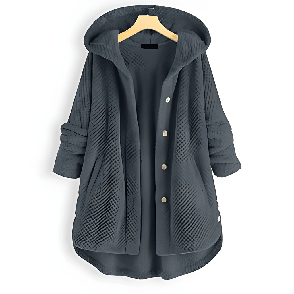 Valenzora | Warm cardigan with soft lining and hood for women