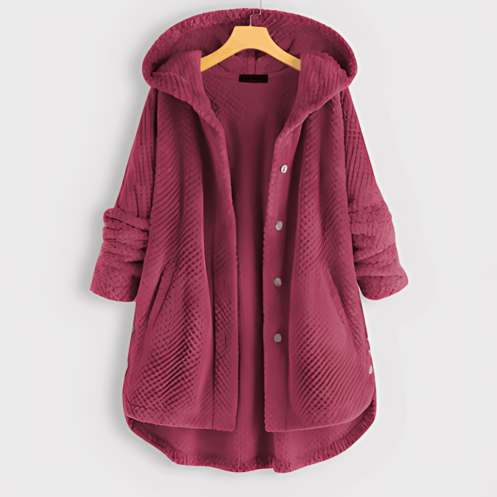 Valenzora | Warm cardigan with soft lining and hood for women