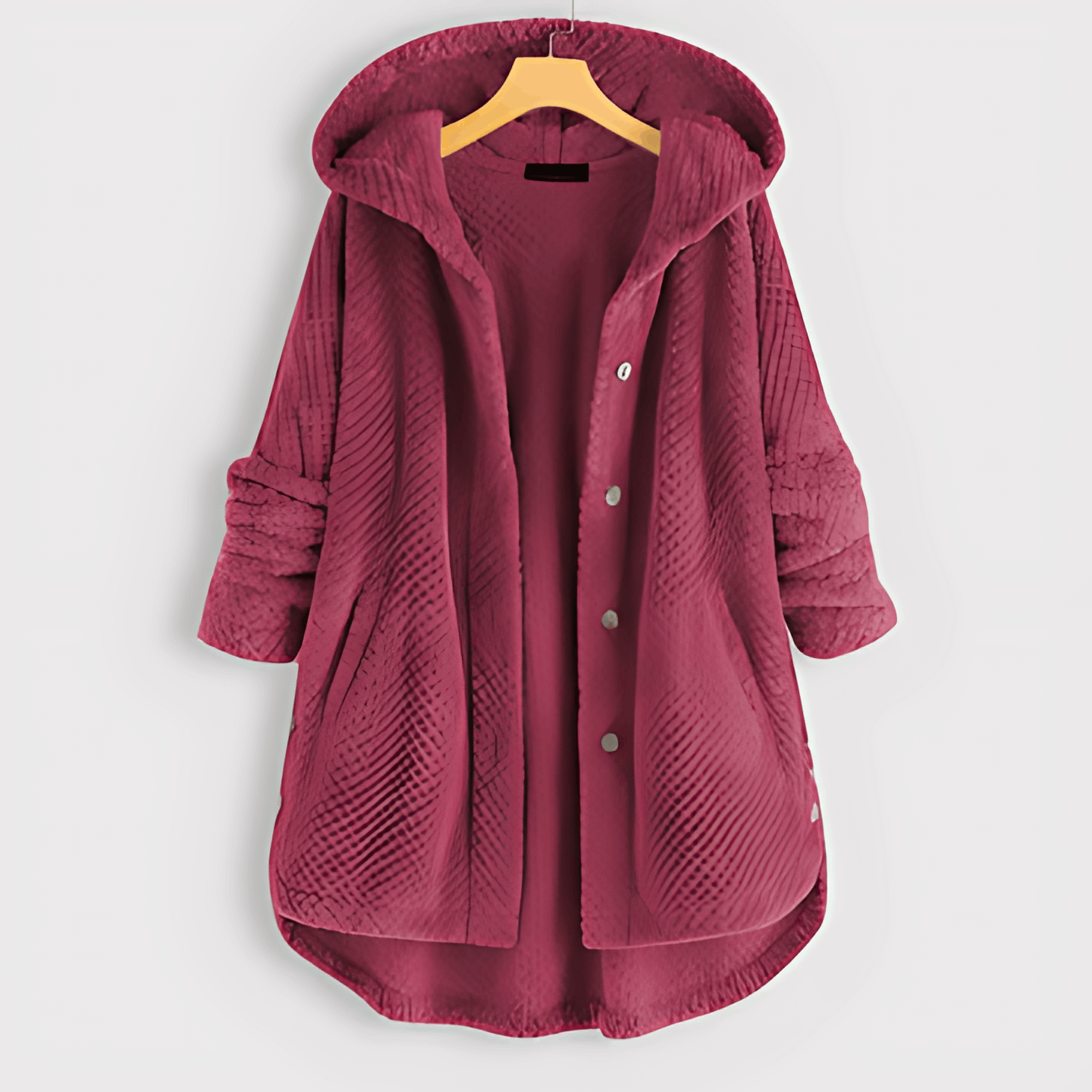 Valenzora | Warm cardigan with soft lining and hood for women