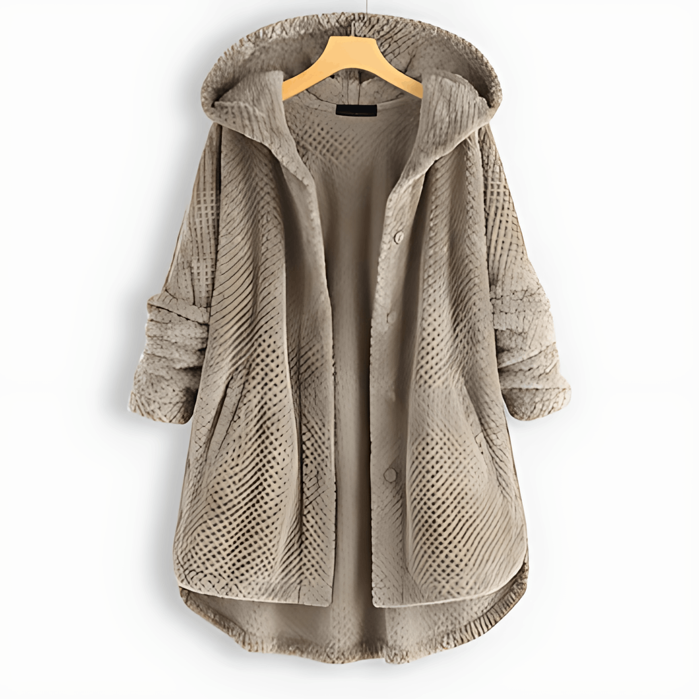 Valenzora | Warm cardigan with soft lining and hood for women