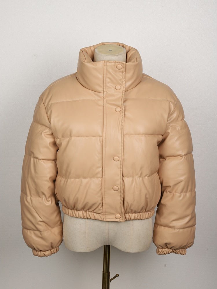 Hovis - Women's quilted jacket made of water-repellent leather