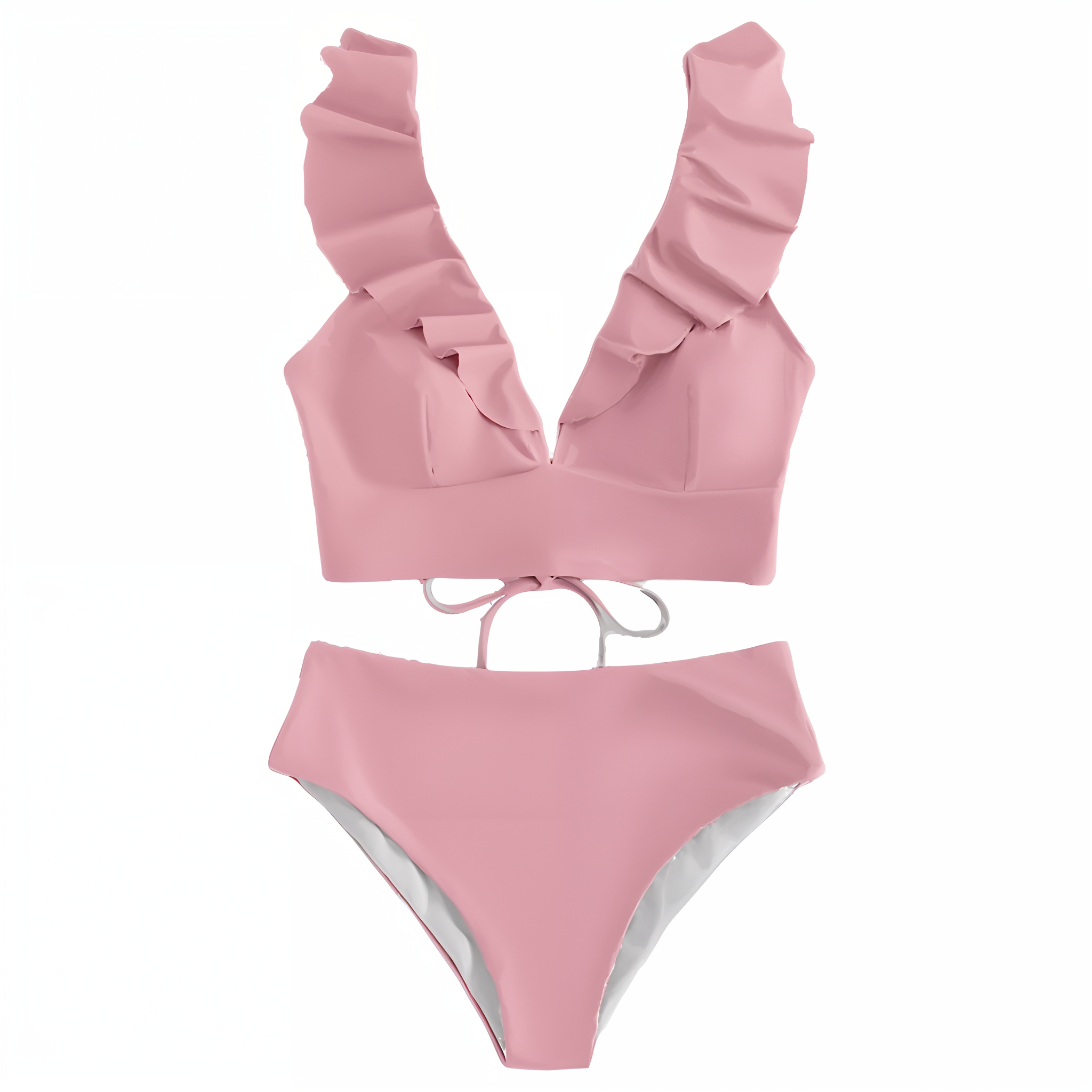 Valenzora | Bikini set with ruffles and high waist