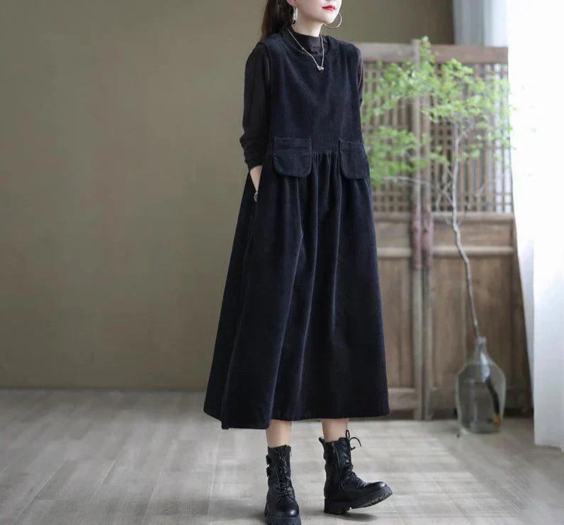 Valenzora - Retro-Kordkleid