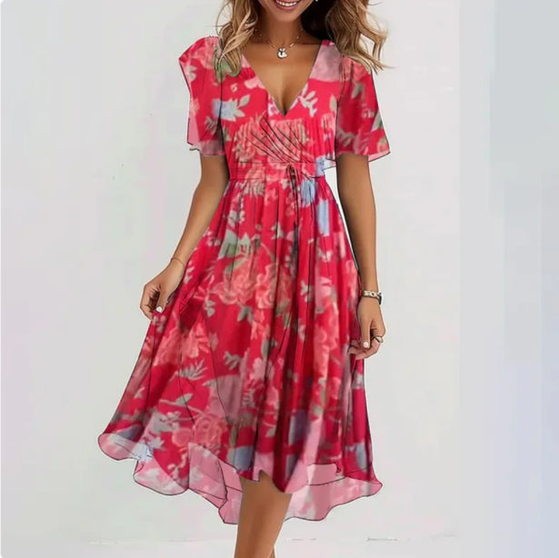 Valenzora | Elegant women's dress with V-neck