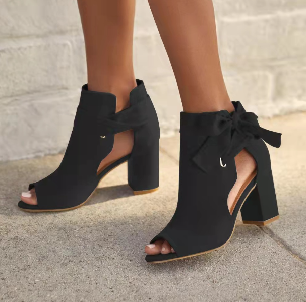 Valenzora | Elegante Sandalen mit mittelhohem Absatz und Schleife für Damen