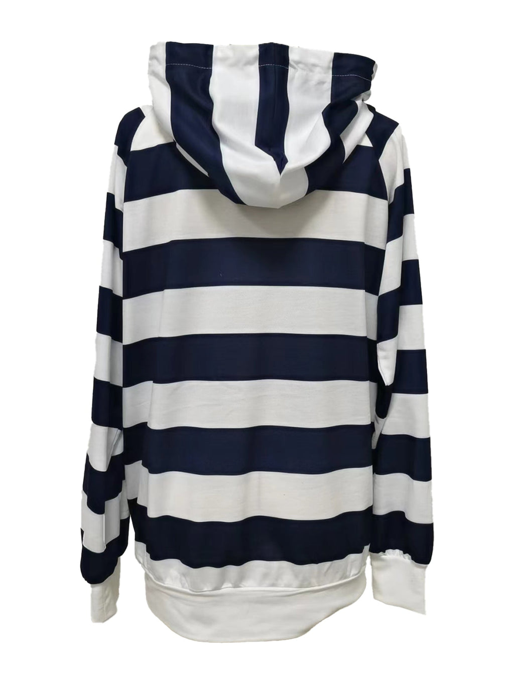Valenzora | Striped hoodie with zipper and drawstring