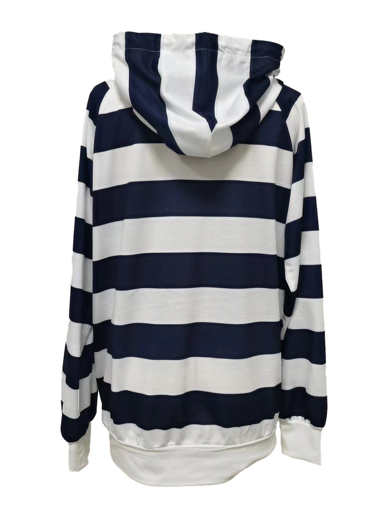 Valenzora | Striped hoodie with zipper and drawstring