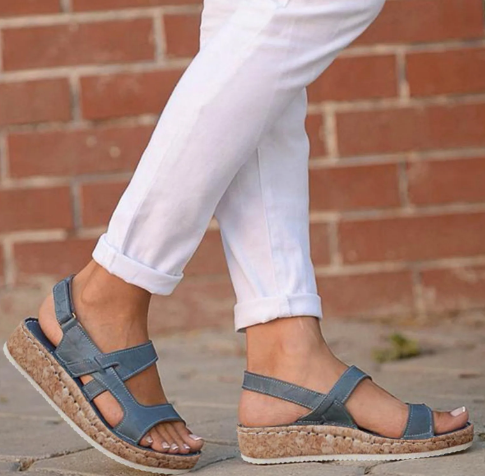 Valenzora | Bequeme Sandalen mit ergonomischem Fußbett und Klettverschluss für Damen