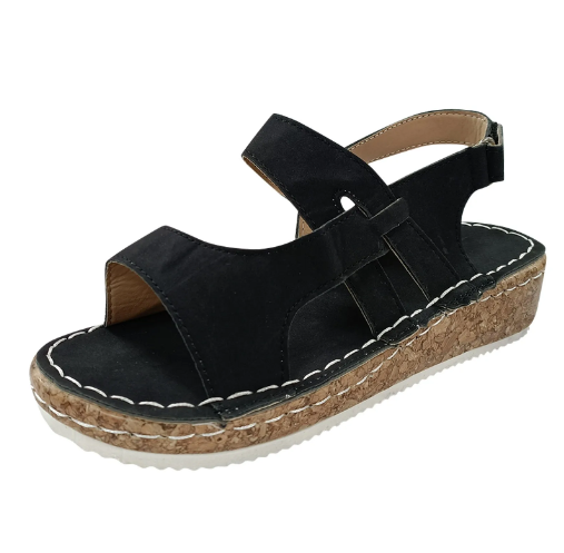 Valenzora | Bequeme Sandalen mit ergonomischem Fußbett und Klettverschluss für Damen