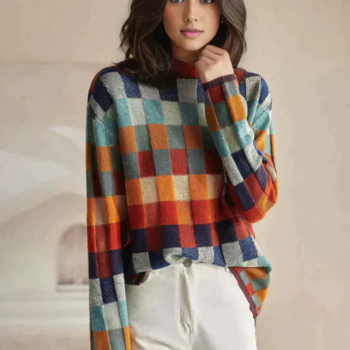Rollkragenpullover mit Polka-Dots