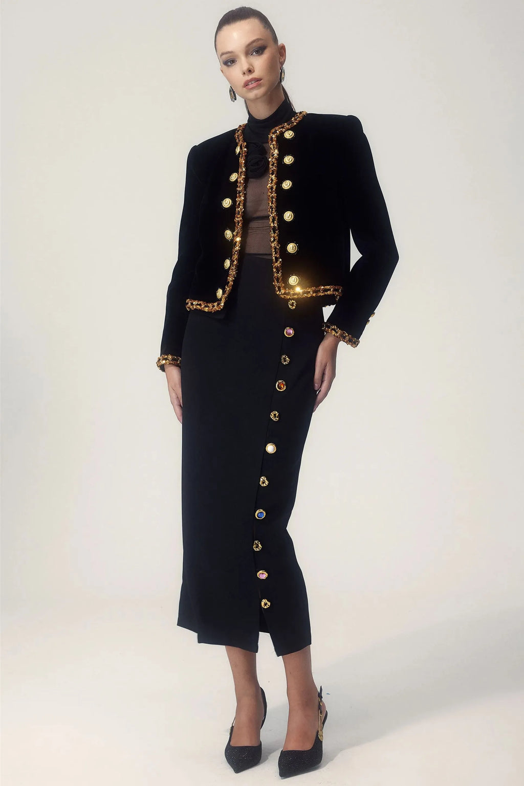 Valenzora – Elegante Jacke mit Knöpfen