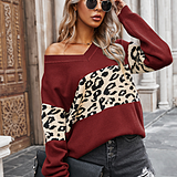 Valenzora V-neck Leopard pullover