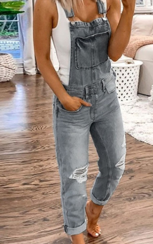 Valenzora | Damen-Latzhose aus Denim für den Sommer